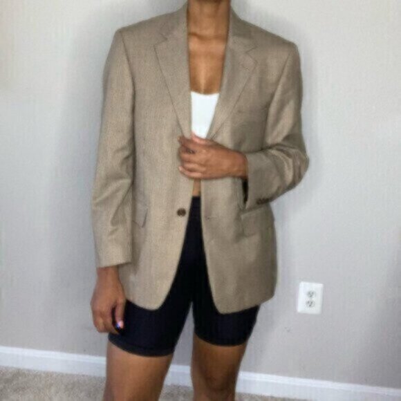 Stafford Essential Oversized Plaid Single Breasted Blazer - Picture 11 of 16